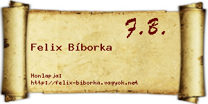 Felix Bíborka névjegykártya
